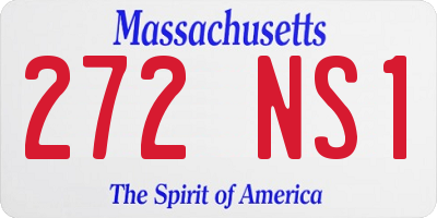 MA license plate 272NS1