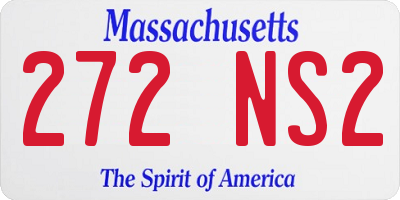 MA license plate 272NS2