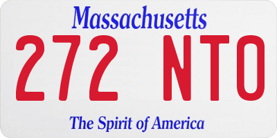 MA license plate 272NT0