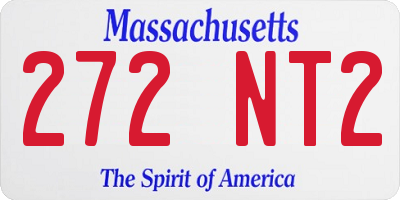 MA license plate 272NT2