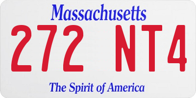 MA license plate 272NT4