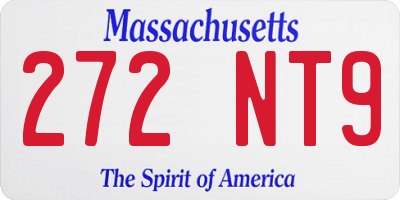 MA license plate 272NT9