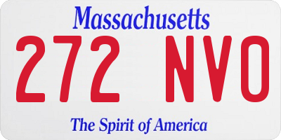 MA license plate 272NV0