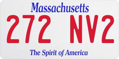 MA license plate 272NV2
