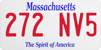 MA license plate 272NV5