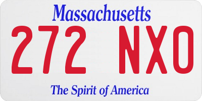 MA license plate 272NX0
