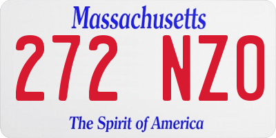 MA license plate 272NZ0