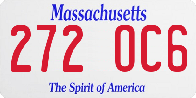 MA license plate 272OC6