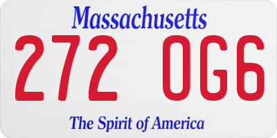 MA license plate 272OG6