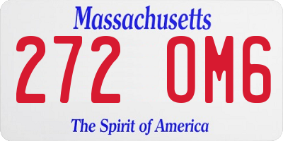 MA license plate 272OM6