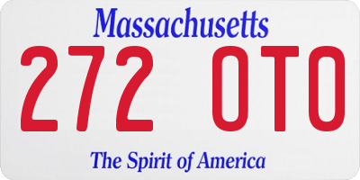 MA license plate 272OT0
