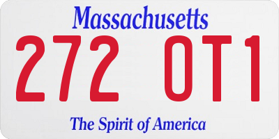 MA license plate 272OT1