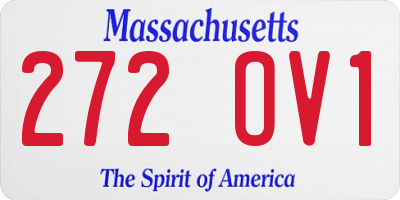 MA license plate 272OV1