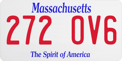 MA license plate 272OV6