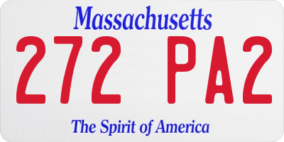 MA license plate 272PA2