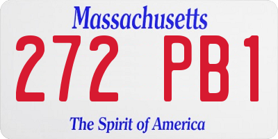 MA license plate 272PB1
