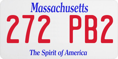 MA license plate 272PB2