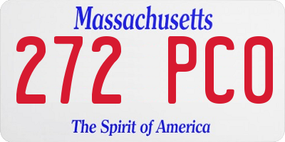 MA license plate 272PC0