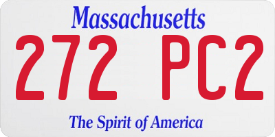 MA license plate 272PC2
