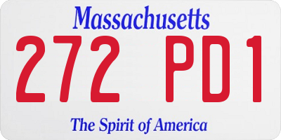 MA license plate 272PD1