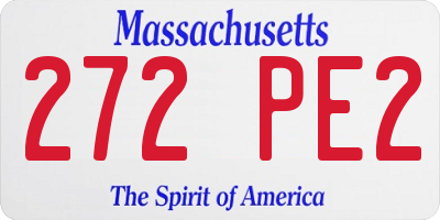 MA license plate 272PE2