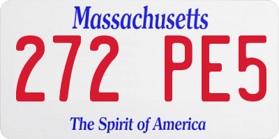 MA license plate 272PE5