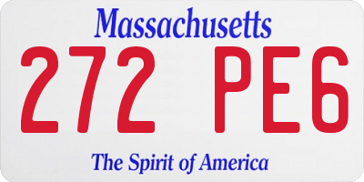 MA license plate 272PE6