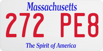 MA license plate 272PE8