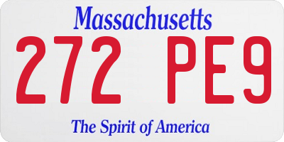 MA license plate 272PE9