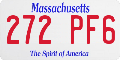 MA license plate 272PF6