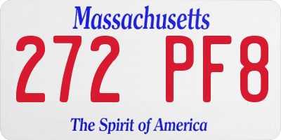 MA license plate 272PF8
