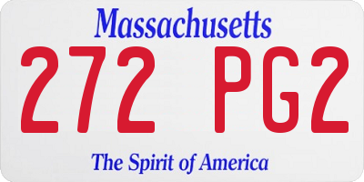 MA license plate 272PG2