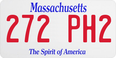 MA license plate 272PH2