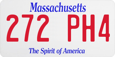 MA license plate 272PH4