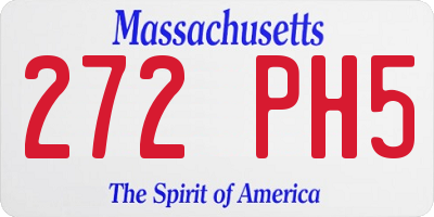 MA license plate 272PH5