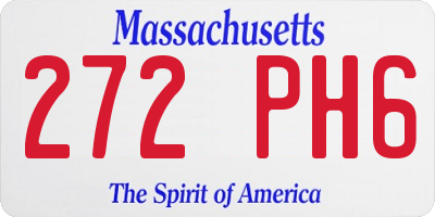 MA license plate 272PH6