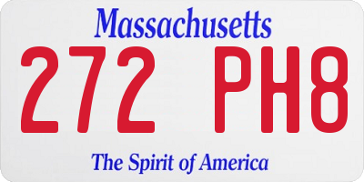 MA license plate 272PH8