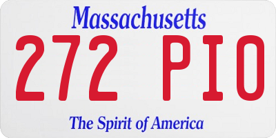 MA license plate 272PI0