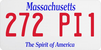 MA license plate 272PI1