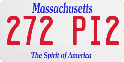 MA license plate 272PI2