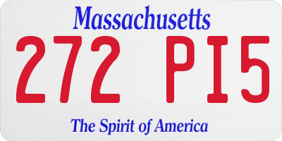 MA license plate 272PI5