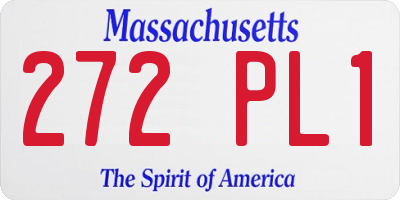 MA license plate 272PL1