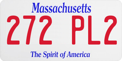 MA license plate 272PL2