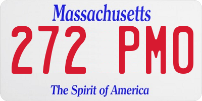 MA license plate 272PM0