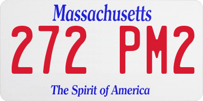 MA license plate 272PM2