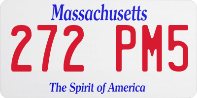 MA license plate 272PM5