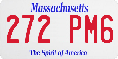 MA license plate 272PM6