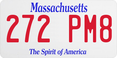MA license plate 272PM8