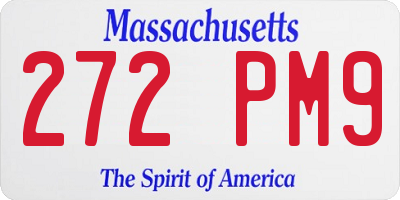 MA license plate 272PM9