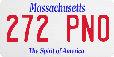 MA license plate 272PN0